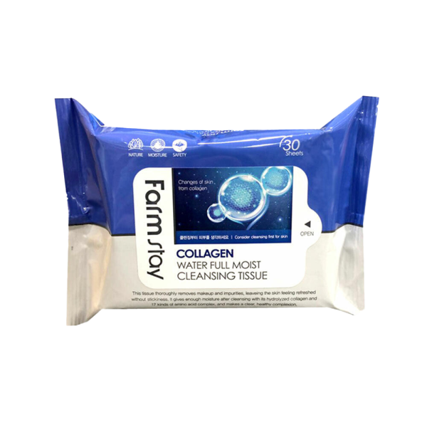 Farmstay Collagen Water Full Moist Cleansing Tissue - 120ml