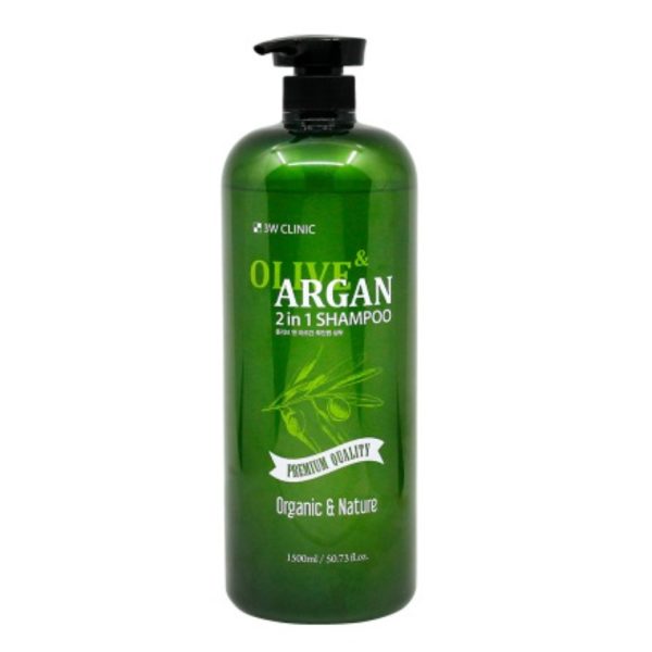 3w clinic olive and argan 2 IN 1 shampoo - 1500ml