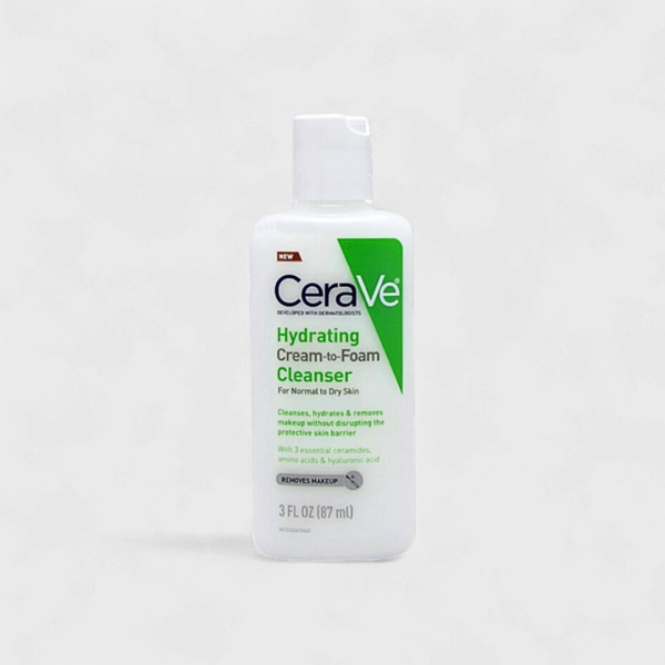 CeraVe Hydrating Cream To Foam Cleanser (For Normal To Dry Skin) - 87ml