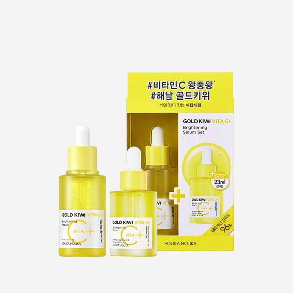 Holika Holika Gold Kiwi Vita C+ Brightening Serum Set - 45ml/23ml