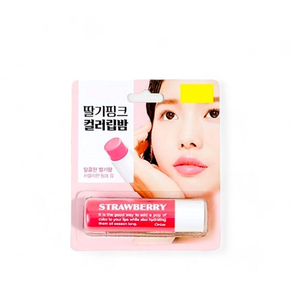 Oriox Colour Lip Balm Pink (Strawberry) - 4.8g