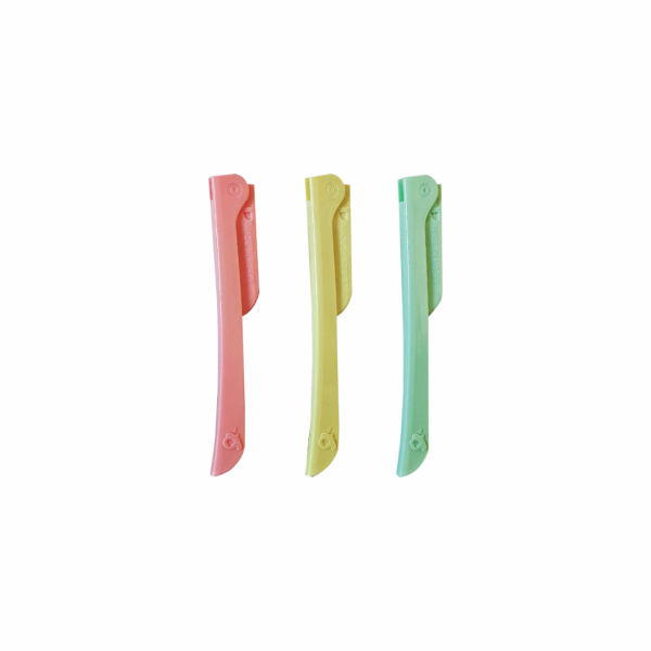Prinsia Eyebrow Razor (With Curve) - 3pcs
